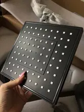 Uythner-Grifo de ducha efecto lluvia para pared, mezclador de agua para bañera, negro mate