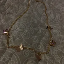 Modyle-collar con colgante de mariposa para mujer, joyería con diamantes de imitación brillantes, llamativo, gargantilla de cristal, para regalo