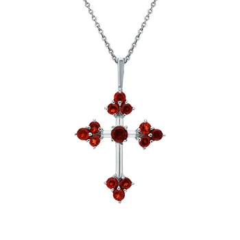 

Silver Pendant with Garnet sunlight sample 925