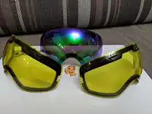 Doble resplandor Polarizado lentes de gafas de Esquí gafas de esquí profesional puede ser utilizado en conjunción con otras gafas envío de la gota