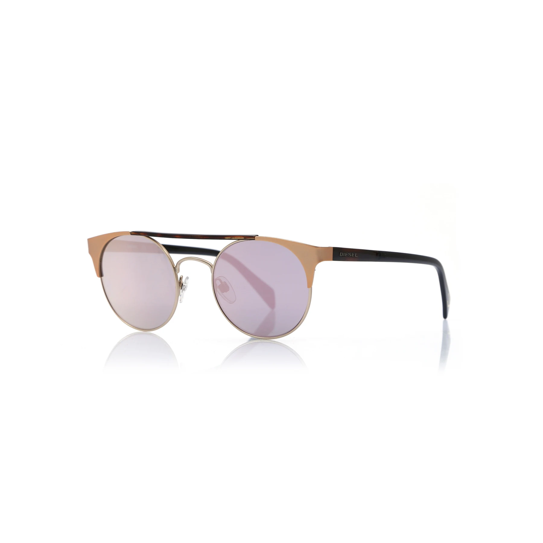 

Unisex sunglasses dl 0218 28z metal gold organic oval aval 53-22-145 diesel