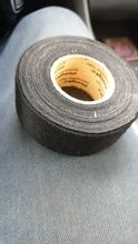 Rollo de cinta de tejido adhesivo, arnés de cableado para coche, color negro, 25M