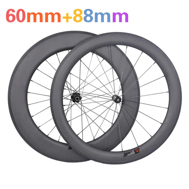 Flash Deal 38+50 45+50 50+60 700C Rim Combination Wheels-Clincher Road-Bike-Carbon Bicycle 700C UD 3K 12K 23-25mm-Width U Shaped Rims 2