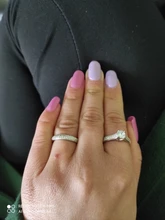 CC 925 anillos de plata para las mujeres, diseño Simple, doble apilable joyas a la moda para novia de boda anillo de compromiso de CC634