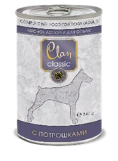 

Clan classic horse. For dogs, meat assorted with spatula, 340g 12 PCs