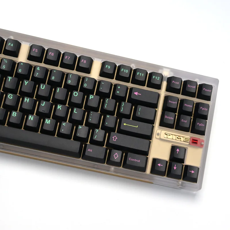 Chaves Gmk Miami Noites Keycaps Cereja Perfil Gmk Tóquio Noites Pbt Tintura Sublimação Teclado Mecânico para mx Switch 131 - Imagem 2