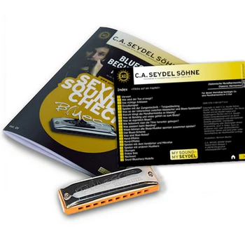 

40020 soundcheck Vol.1 steel-Blues beginner pack harmonica + booklet (without CD), Seydel Sohne