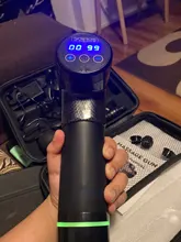 Pantalla LCD masaje arma profundo masajeador muscular dolor muscular cuerpo masaje de cuello ejercicio de relajación adelgazar la alivio del dolor