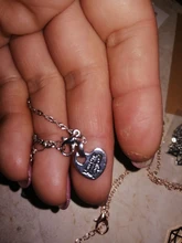 Colgante con forma de corazón de unicornio y diamantes de imitación para mujer, collar de Animal de poni, regalo de joyería