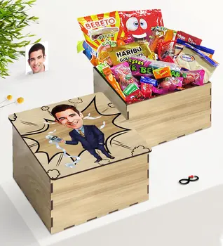 

Tailor-made In Wooden Box Bay Accountant Caricature Of Nostalgic Lezzetler Gift set