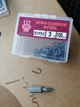 High-Carbon-Steel-Hook Bait Hook Soft-Bait 100PCS with High-Efficiency Boxed