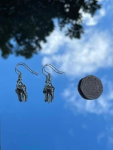 20 Uds. En 3D de colgantes de diente de zombi, muelas de la dentadura de 16x8x5mm, colgantes de Color plateado Bronce Antiguo, hechos a mano, joyería tibetana