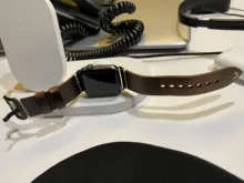 MAIKES-Correa de cuero para Apple Watch, banda de 44mm, 40mm, 42mm, 38mm, Series 6, 5, 4, 3, 2, 1, iWatch, Vintage, con cera de aceite