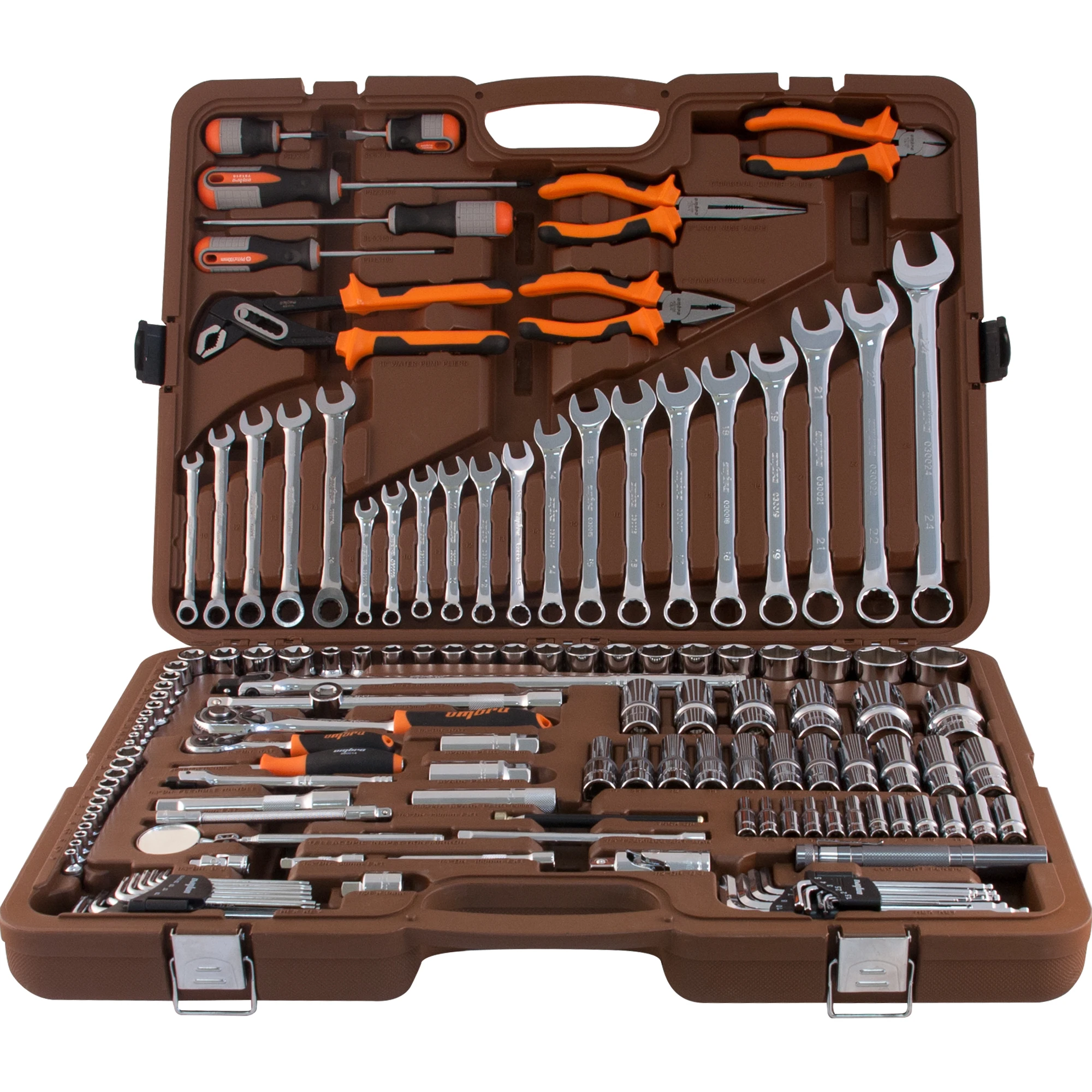 Универсальный набор инструмента Ombra OMT141S, 1/4", 3/8" и 1/2"DR, 141 предмет