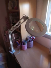 Plegable 5/8X iluminado lupa USB 3 colores LED lupa soldadura para la soldadura de hierro de reparación/lámpara de mesa/cuidado de la piel belleza herramienta