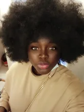 QQXCAIW-pelucas Afro sintéticas, 200g, Super grandes, cortas, para Cosplay, fiesta, baile negro