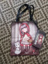 Cartera larga con estampado de dibujos animados para mujer, billetera de lona de alta calidad, duradera, estándar, de gran capacidad