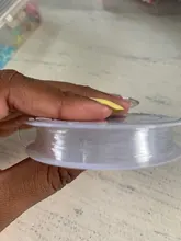 Cuerdas elásticas de plástico para hacer joyas, abalorios de cristal, bricolaje, 0,5-1,2mm, suministro de joyería, transparente/marrón/rojo