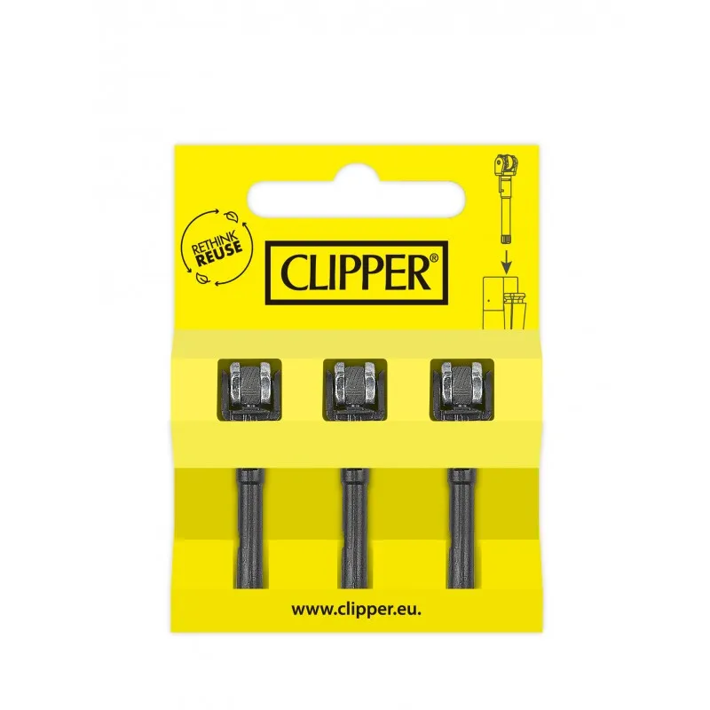 CLIPPER, 4 Mecheros Encendedores Diversos Surtidos,1 Carga Gas Encendedor  Clipper 300 ML, 9 uds De Piedra Clipper Y 1Llavero gratis