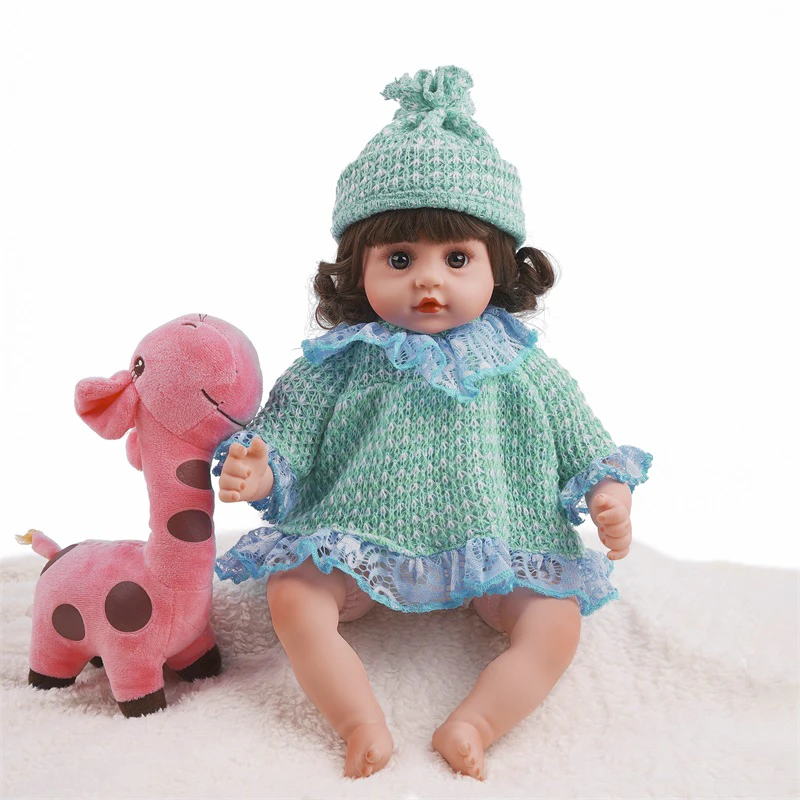 

RBG Bebe Doll Toddler 17 Inch Soft Vinyl Reborn Baby Toy Soft Body Lifelike Menina New Year Surprice Girl Gifts LoL