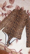 EIFER-Body de leopardo para mujer, Body Sexy ajustado, traje de cuello alto de manga larga, mono estampado