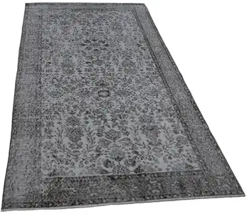 

112x213 Cm Grey Handmade Overdyed Rug-4x7 Ft