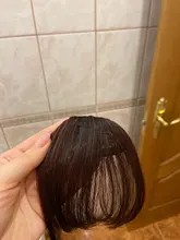 XINRAN-flequillo postizo de pelo sintético, extensión de cabello con Clip, flequillo de aire, negro y marrón