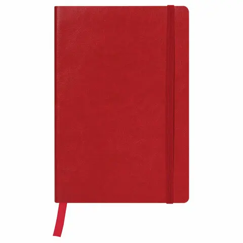 Notebook 80L A5 brauberg &quotMetropolis Ultra&quot red integral binding under the skin elastic band 148 х218мм (111018) |