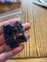 Mini abalorios de oso de goma de 22x11mm, 10 Uds., Color caramelo, para hacer aretes, colgantes, collares, joyería creativa DIY