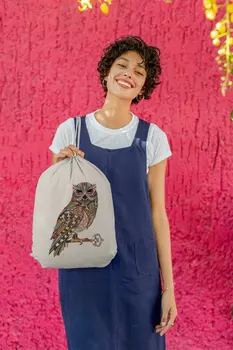 

Angemiel Bag Colorful Pattern Owl Cloth Backpack