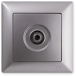 

PnpnElectrıc Gns Visage Ambiance Metallic Silver Single Satellite Socket with F Connector (Through-Terminated)