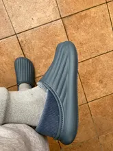 Zapatillas de algodón impermeables para hombre y mujer, pantuflas con suela gruesa de felpa, cálidas, para casa, hogar, EVA, interior y exterior, YK-10005