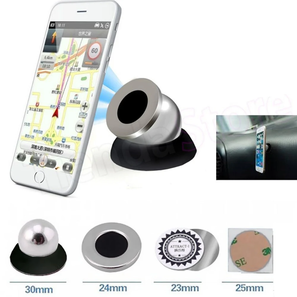 Support Voiture Auto Socket Montage Boule Magnétique Métal pour Mobile  Téléphone PDA GPS Tablet