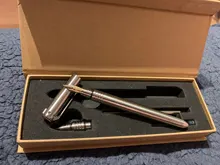 Pluma táctica de titanio, pluma fuente de tinta y Bolígrafo de punta de bola, interruptor de vidrio de autodefensa, herramienta EDC de supervivencia al aire libre, regalo de colección