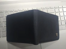 Cartera de cuero con patrón cruzado para Hombre, cartera masculina con diseño cruzado de Color sólido, Billetera de cuero con múltiples tarjetas de posición, a la moda