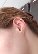 Pendiente de hoja de Metal para mujeres y niñas, Piercing para cartílago, orejera sin agujero, 1 Uds. Gran oferta