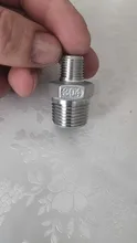 Adapter Coupler Thread Gas-Connector Hex-Nipple-Fitting Water-Oil Stainless-Steel BSPT