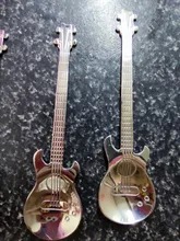 Cucharillas de café de guitarra, 4 Uds cucharas de café musicales de acero inoxidable cucharas de mezcla cucharas cuchara de azúcar (Plata)