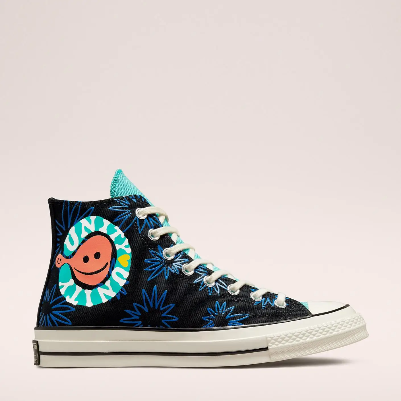 Оригинальные черные кроссовки Converse Chuck 70 с цветочным принтом |