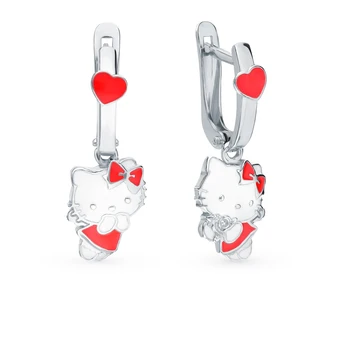 

Silver earrings with enamel sunlight