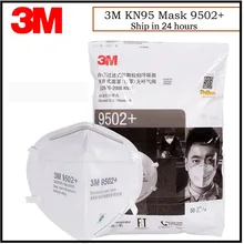 Masque Anti-poussière à particules 3M 9502 + KN95, bandeau respirateur, protection Anti-brume, antivirus, PPE001