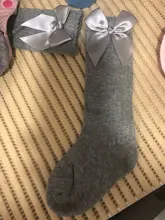 Calcetines largos de algodón hasta la rodilla para pajarita grande chicas, antideslizantes, de princesa, estilo Otoño e Invierno