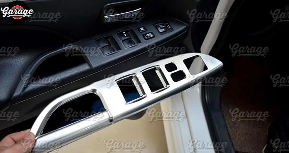 Covers of window swith case for Mitsubishi Outlander Sport 2013- ABS plastic molding 1 set / 4 pcs decoration car stylin