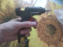Pistola de pegamento de fusión en caliente, enchufe europeo de 20W, con herramienta de temperatura, pistolas industriales, reparación térmica de pistola de pegamento, 1 unidad, palo de 7mm