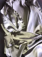 Blusa de seda de imitación con mangas largas de satén para primavera y otoño, camisa Vintage de gran tamaño para mujer, elegante