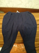 Garemay-pantalones de lino y algodón para mujer, pantalón holgado para mujer, pantalón informal de Color sólido, Harem, Capri de talla grande para mujer