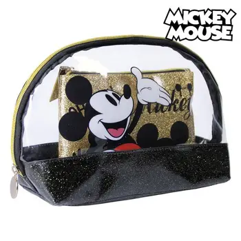 

Toilet Bag Mickey Mouse Golden Black (2 Pcs)