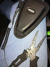 Booms Fishing-Alicates de pesca de acero inoxidable F07, cortadores de trenzas, crimpadora, removedor de anzuelos, herramienta de equipo de pesca resistente al agua salada