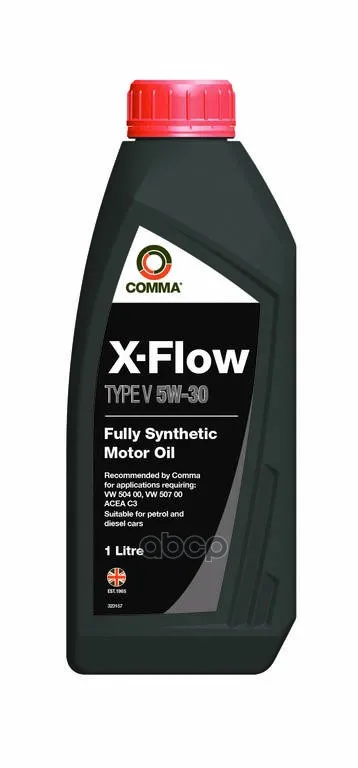 COMMA Масло Моторное Синт Comma X-Flow Type V 5w30 1л Vw 504.00/507.00 Xfv1l