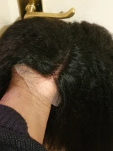 RESHINE-Peluca de cabello liso rizado 13x4, pelucas de cabello humano con encaje frontal Yaki europeo, peluca de cabello humano liso prearrancado